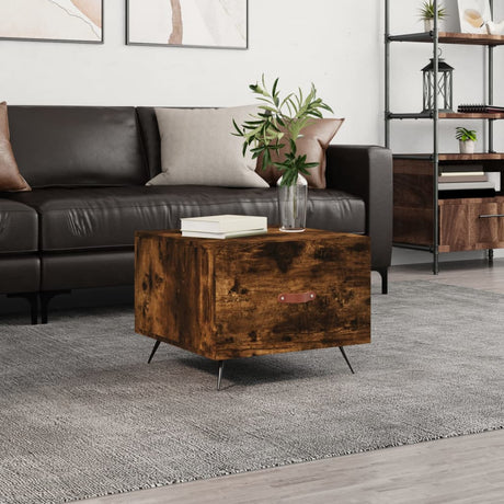 Vidaxl salontafel 50x50x40 cm bewerkt hout gerookt eikenkleurig