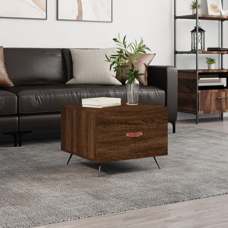 Vidaxl salontafel 50x50x40 cm bewerkt hout bruin eikenkleur
