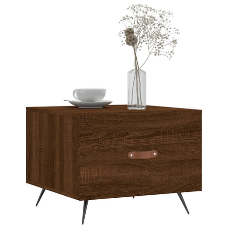 Vidaxl salontafels 2 st 50x50x40 cm bewerkt hout bruin eikenkleur