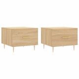 Vidaxl salontafels 2 st 50x50x40 cm bewerkt hout sonoma eikenkleurig