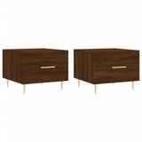 Vidaxl salontafels 2 st 50x50x40 cm bewerkt hout bruin eikenkleur