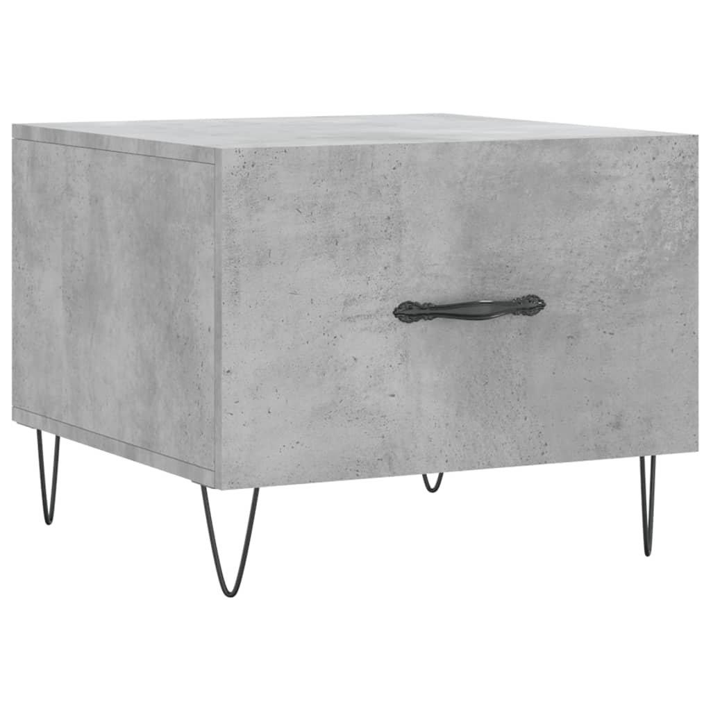 Vidaxl salontafel 50x50x40 cm bewerkt hout betongrijs
