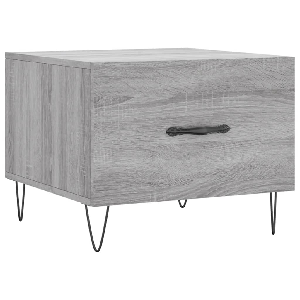 Vidaxl salontafel 50x50x40 cm bewerkt hout grijs sonoma eiken