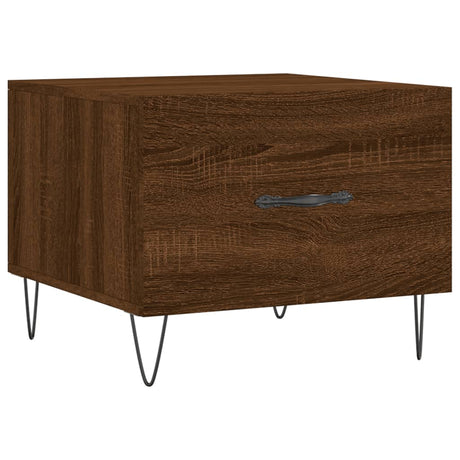 Vidaxl salontafel 50x50x40 cm bewerkt hout bruin eikenkleur