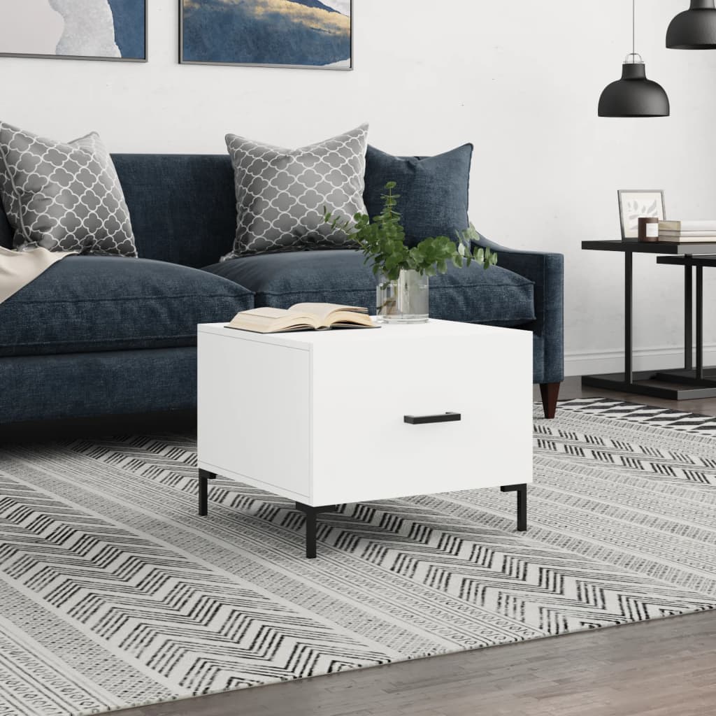 Vidaxl salontafel 50x50x40 cm bewerkt hout wit