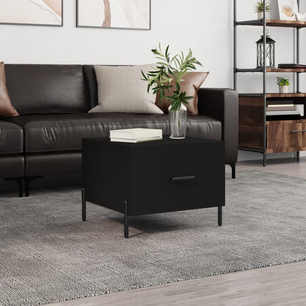 Vidaxl salontafel 50x50x40 cm bewerkt hout zwart