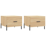 Vidaxl salontafels 2 st 50x50x40 cm bewerkt hout sonoma eikenkleurig