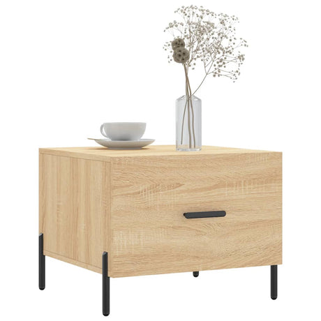 Vidaxl salontafels 2 st 50x50x40 cm bewerkt hout sonoma eikenkleurig