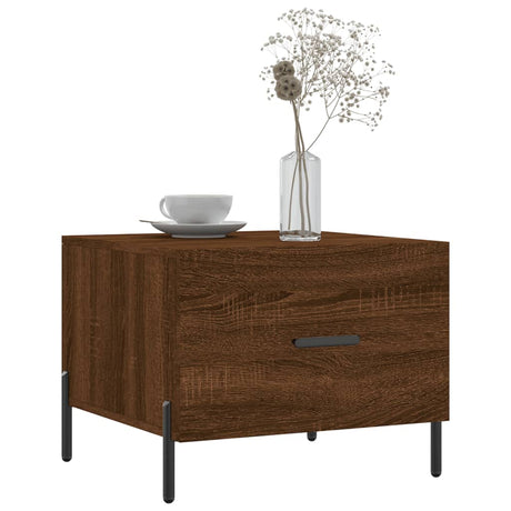 Vidaxl salontafels 2 st 50x50x40 cm bewerkt hout bruin eikenkleur