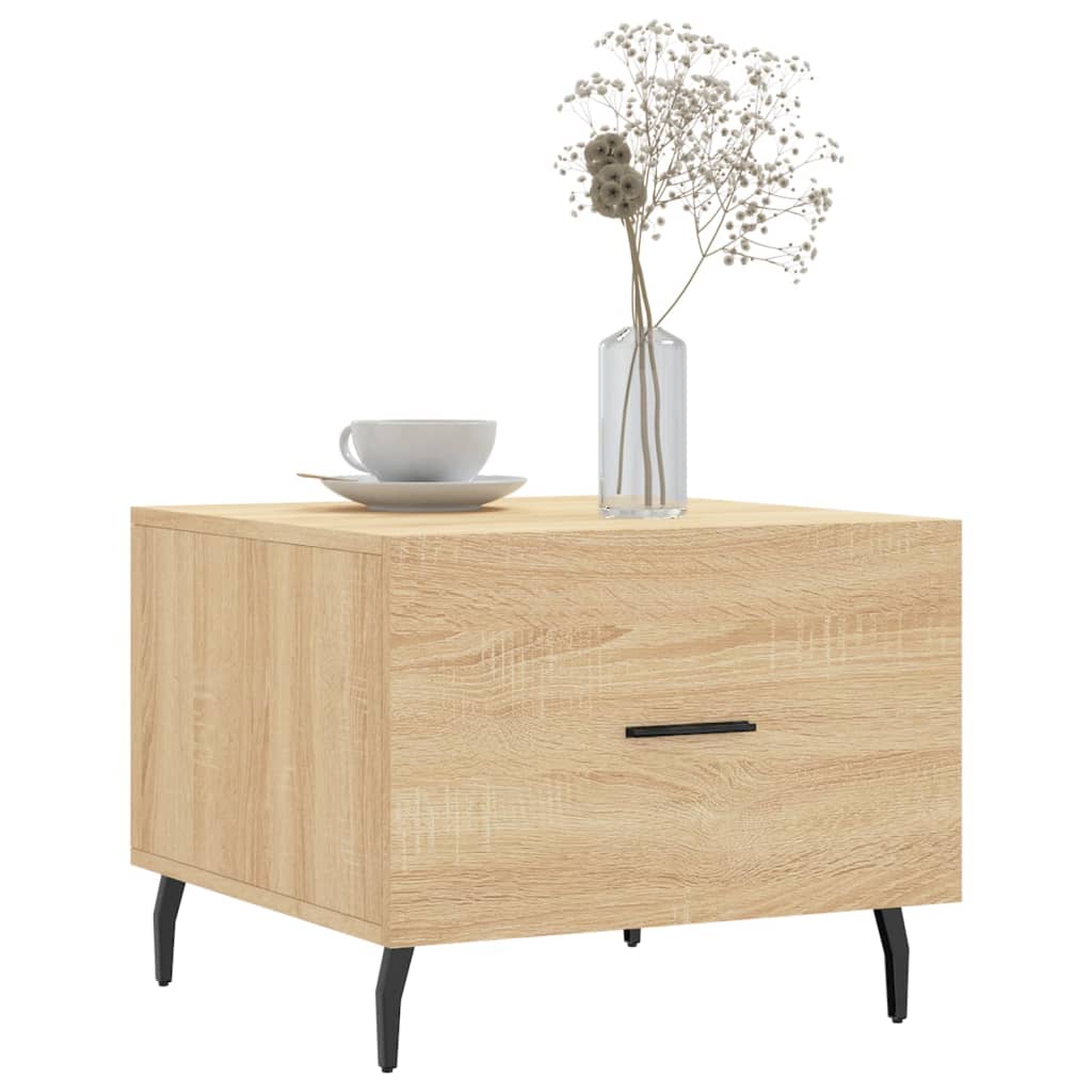 Vidaxl salontafel 50x50x35 cm bewerkt hout sonoma eikenkleurig