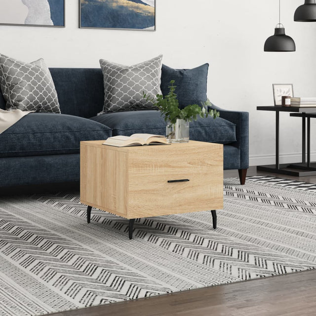 Vidaxl salontafel 50x50x35 cm bewerkt hout sonoma eikenkleurig