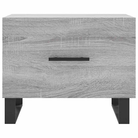 Vidaxl salontafel 50x50x40 cm bewerkt hout grijs sonoma eiken