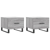 Vidaxl salontafels 2 st 50x50x40 cm bewerkt hout grijs sonoma eiken
