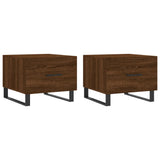 Vidaxl salontafels 2 st 50x50x40 cm bewerkt hout bruin eikenkleur