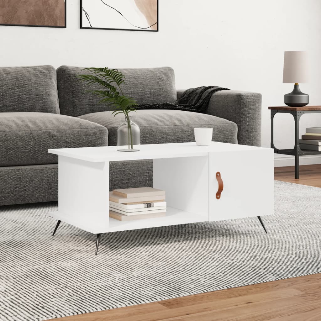Vidaxl salontafel 90x50x40 cm bewerkt hout wit