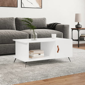 Vidaxl salontafel 90x50x40 cm bewerkt hout wit