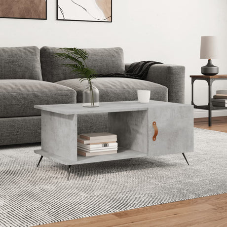 Vidaxl salontafel 90x50x40 cm bewerkt hout betongrijs