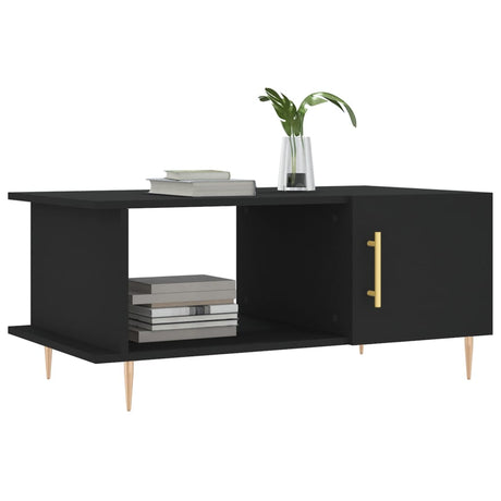 Vidaxl salontafel 90x50x40 cm bewerkt hout zwart