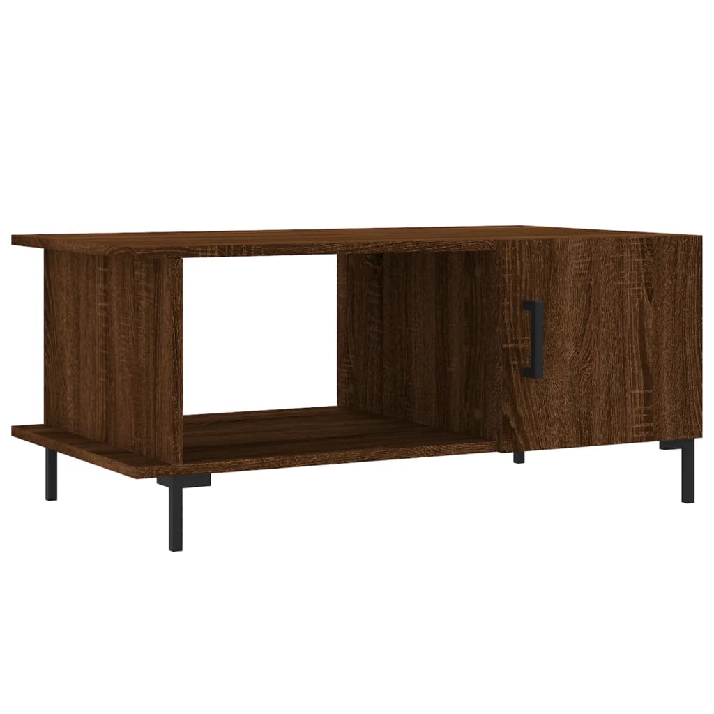 Vidaxl salontafel 90x50x40 cm bewerkt hout bruin eikenkleur
