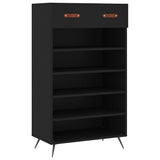 Vidaxl schoenenkast 60x35x105 cm bewerkt hout zwart
