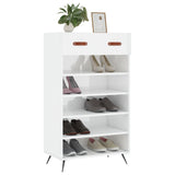 Vidaxl schoenenkast 60x35x105 cm bewerkt hout hoogglans wit