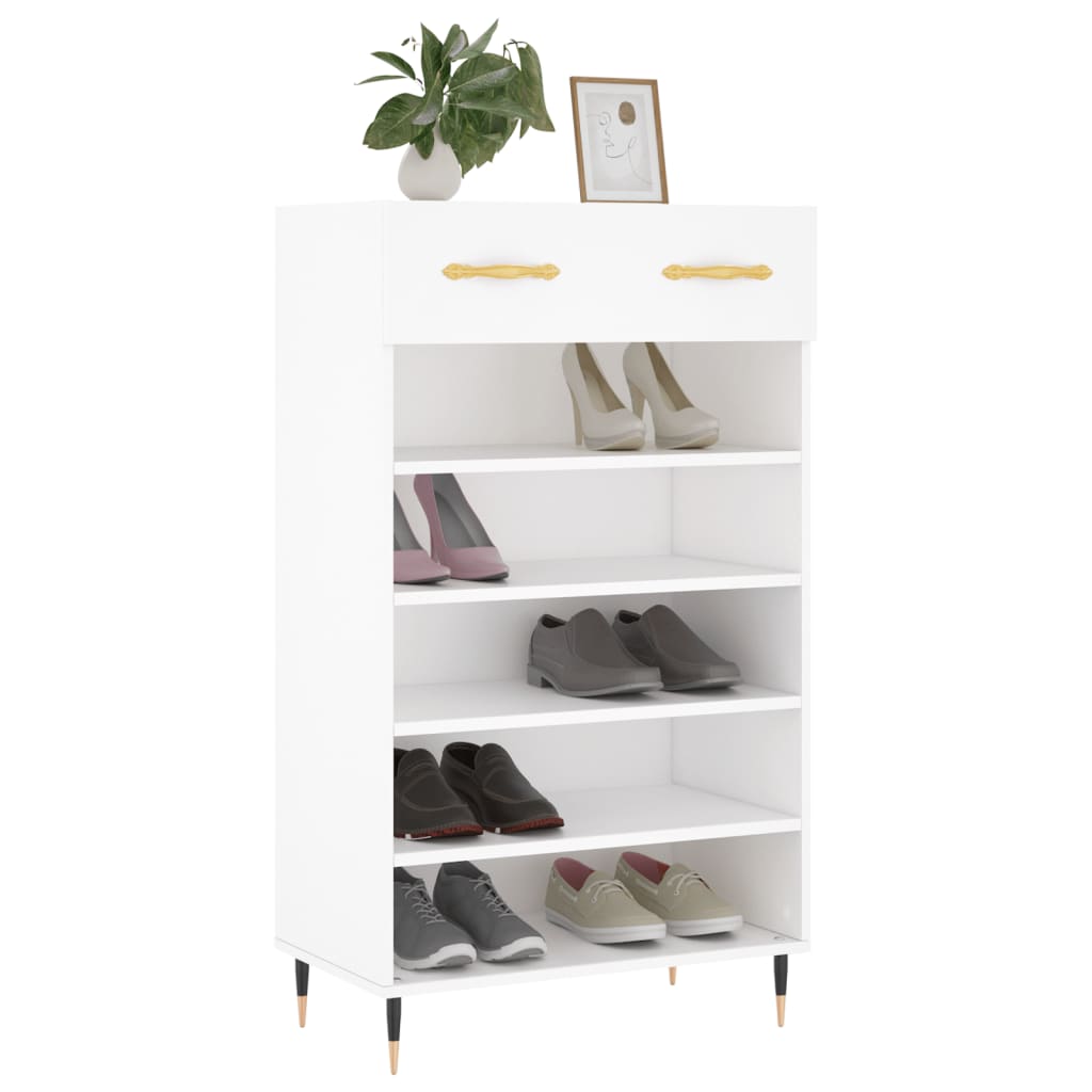 Vidaxl schoenenkast 60x35x105 cm bewerkt hout wit