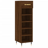 Vidaxl schoenenkast 30x35x105 cm bewerkt hout bruin eikenkleur