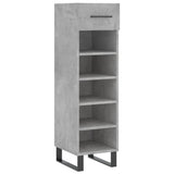 Vidaxl schoenenkast 30x35x105 cm bewerkt hout betongrijs
