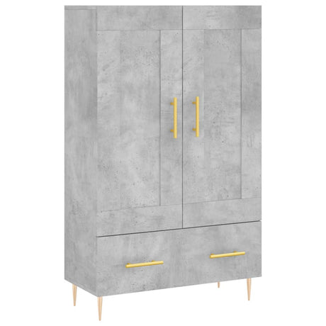 Vidaxl hoge kast 69,5x31x115 cm bewerkt hout betongrijs