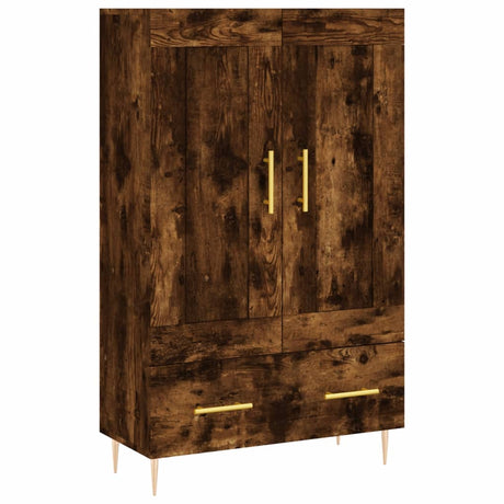 Vidaxl hoge kast 69,5x31x115 cm bewerkt hout gerookt eikenkleurig