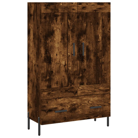 Vidaxl hoge kast 69,5x31x115 cm bewerkt hout gerookt eikenkleurig
