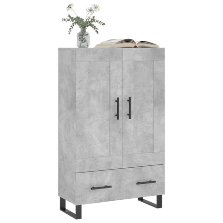 Vidaxl hoge kast 69,5x31x115 cm bewerkt hout betongrijs
