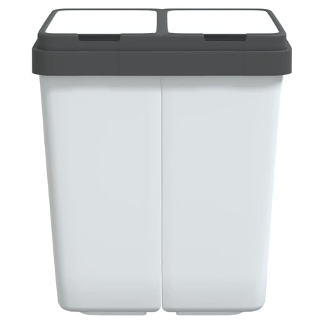 Vidaxl vuilnisbak dubbel 2x25 l wit