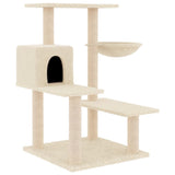 Muebles de gato de Vidaxl con postes de rascado de sisal 82.5 cm de crema -cocinera