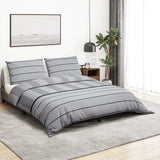 Ensemble de croisement de couette Vidaxl 240x220 cm Gray en coton