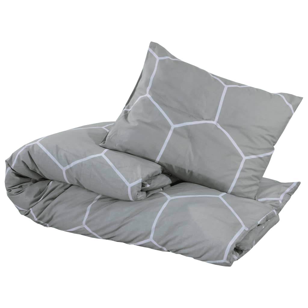 Vidaxl Duvet Crossing Set 200x200 cm Coton Grey