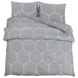 Vidaxl nuvial overray set 140x200 cm de algodón gris