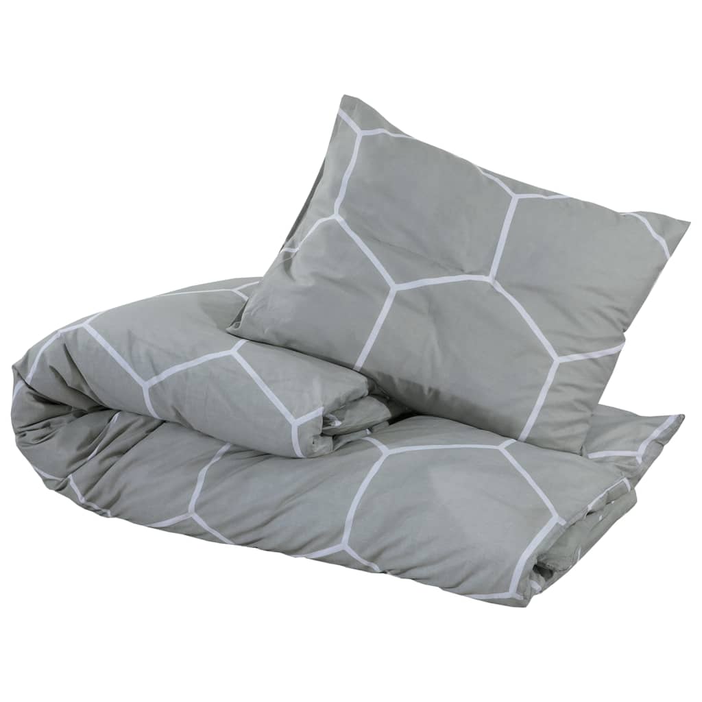 Vidaxl nudor overray set 200x220 cm de algodón gris