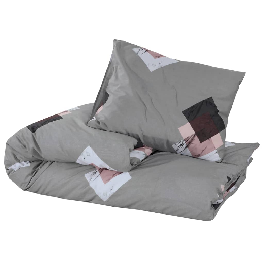 Vidaxl Duvet Crossing Set 200x200 cm Cotton Grey