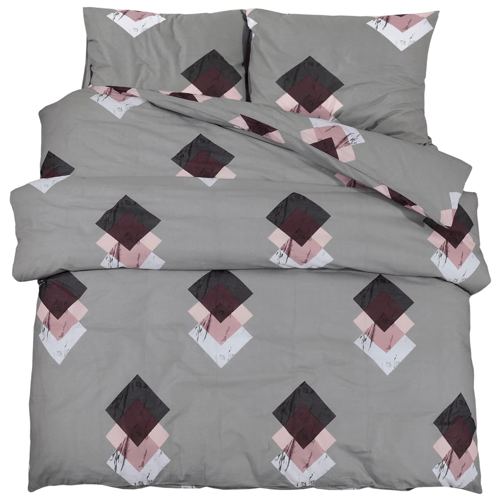 Sada křížení Vidaxl Duvet Set 240x220 cm Cotton Grey