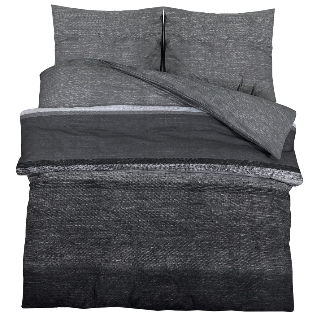 Ensemble de découverte de couette Vidaxl 220x240 cm Coton Gris foncé