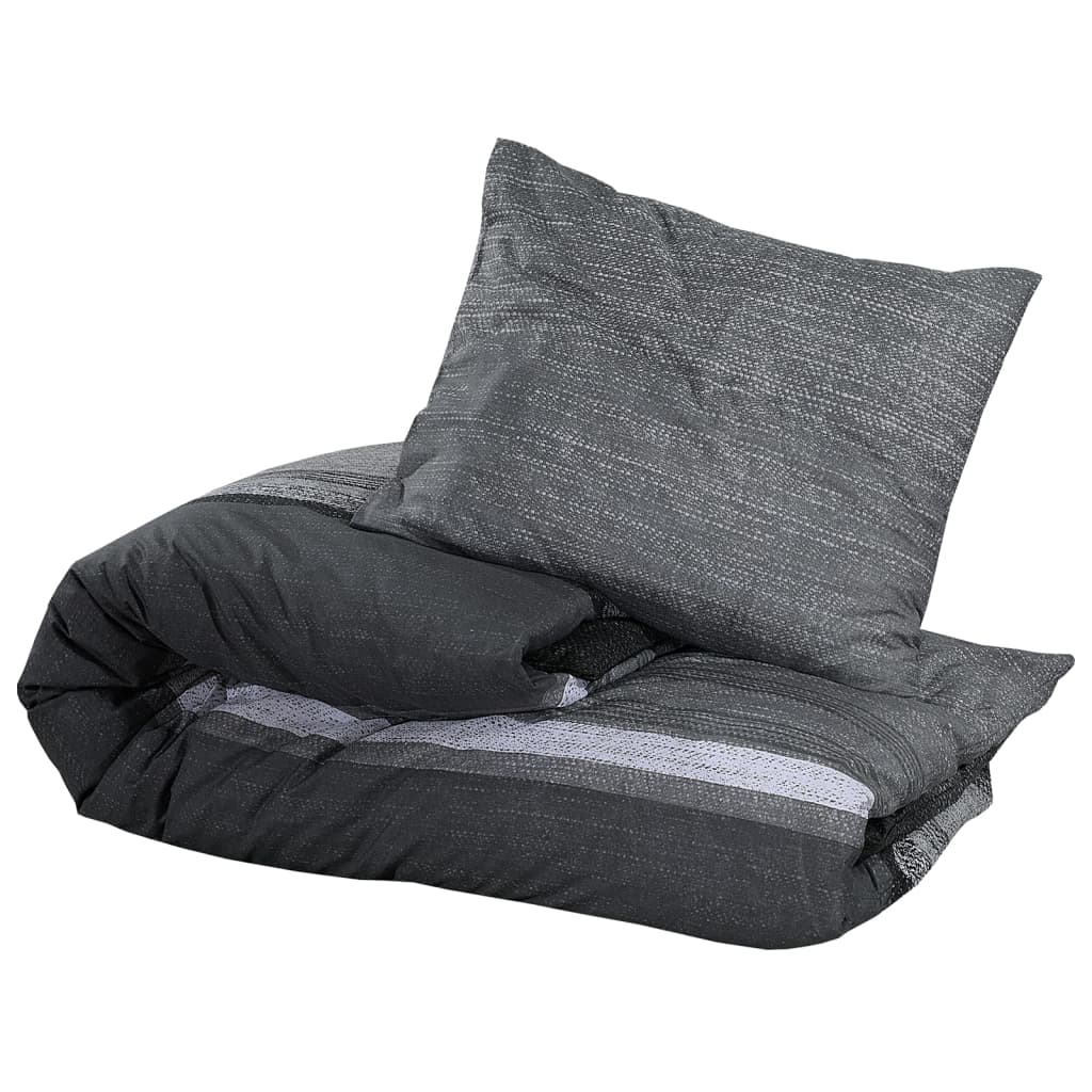 Ensemble de découverte de couette Vidaxl 220x240 cm Coton Gris foncé