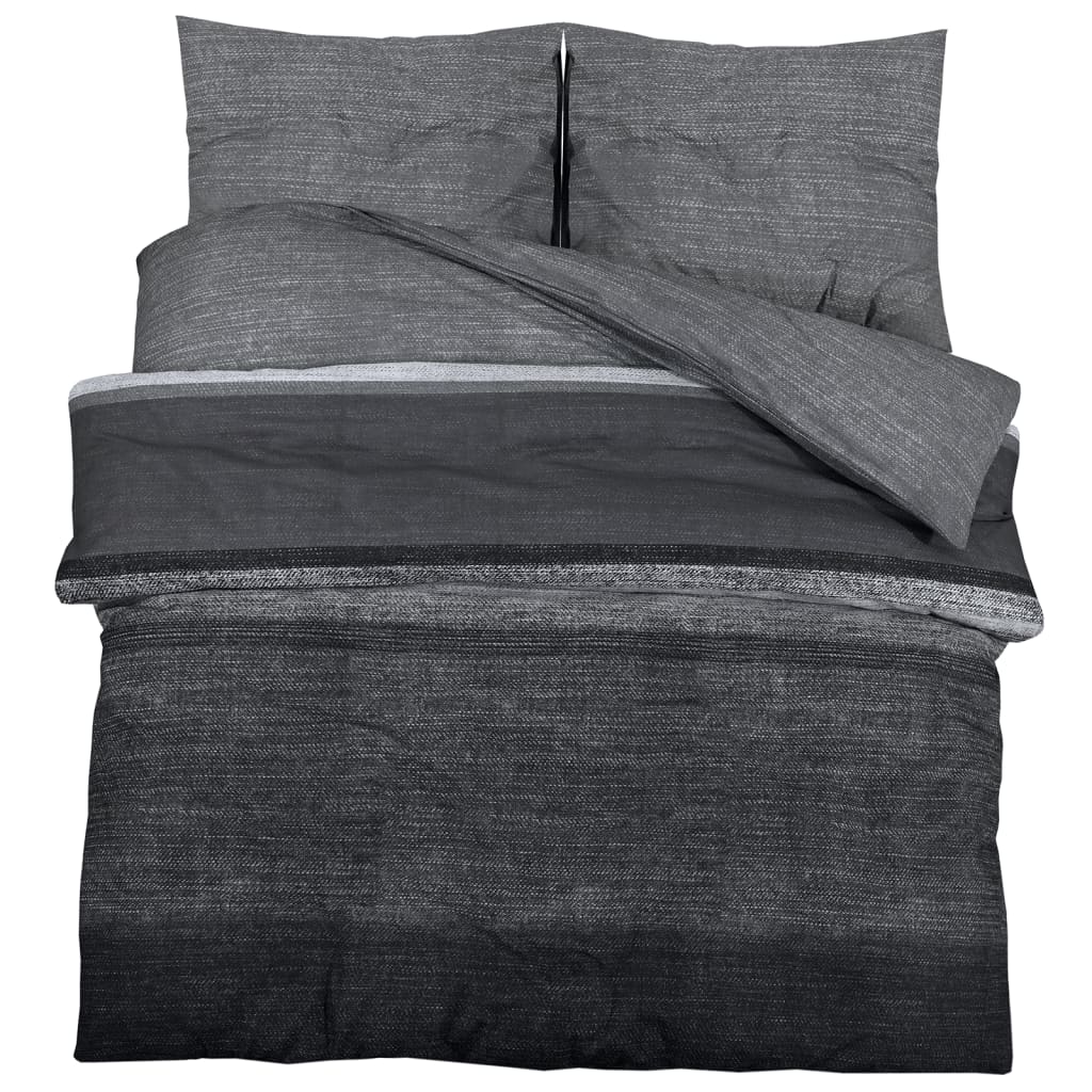 Vidaxl Duvet décongelant ensemble 200x200 cm coton gris foncé