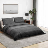 Vidaxl dekbedovertrekset 200x200 cm katoen donkergrijs en zwart