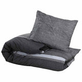 Vidaxl dekbedovertrekset 225x220 cm katoen donkergrijs