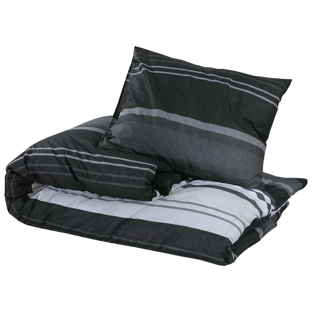 Sada přesun Vidaxl Druvet Set 240x220 cm Cotton Black and White