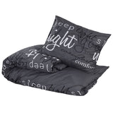 Vidaxl Duvet Overlay Set 200x200 cm de algodón negro