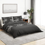 Vidaxl Duvet Overlay Set 200x200 cm de algodón negro