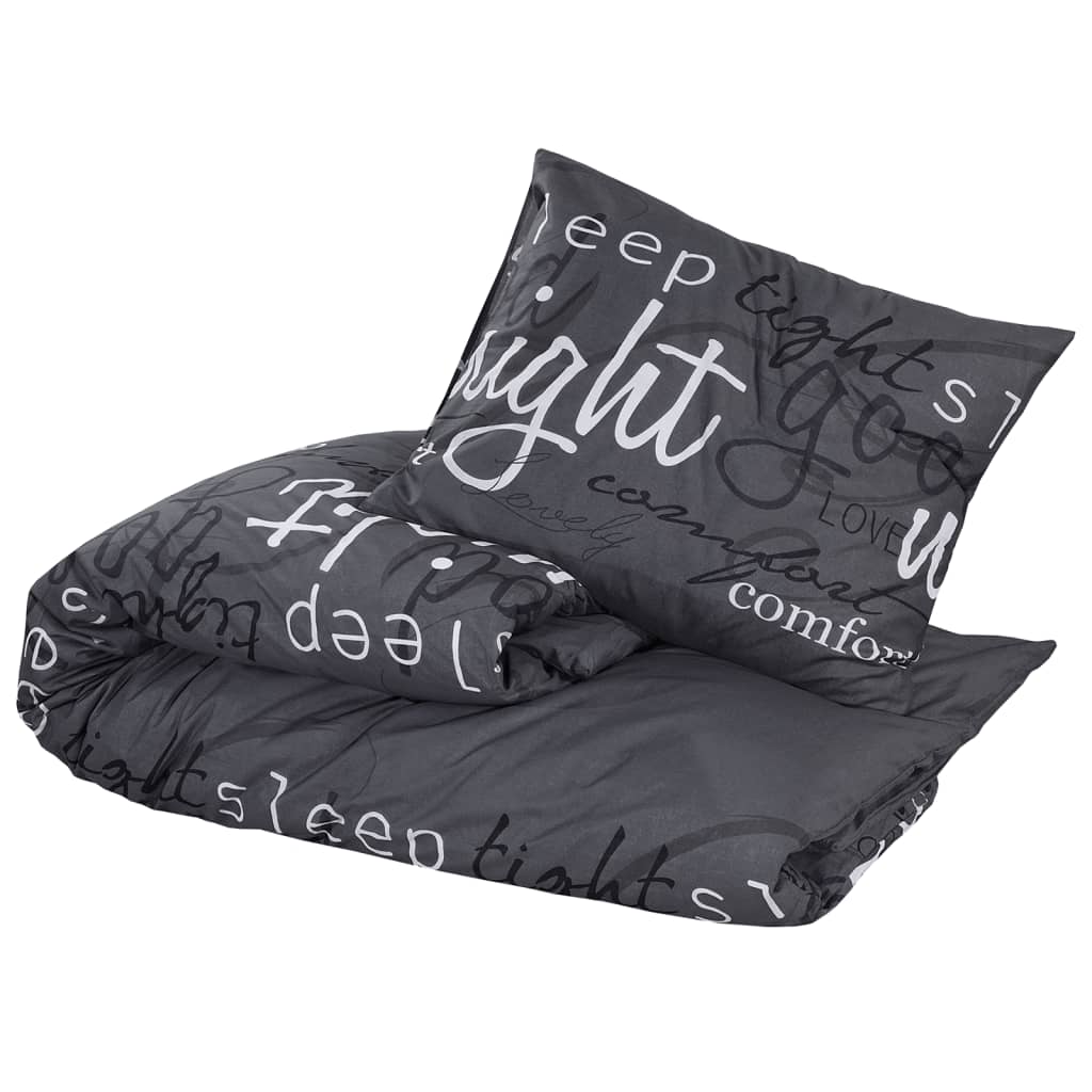 Vidaxl Duvet Superay Set da 140x200 cm Black