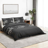 Vidaxl dekbedovertrekset 140x200 cm katoen zwart en wit